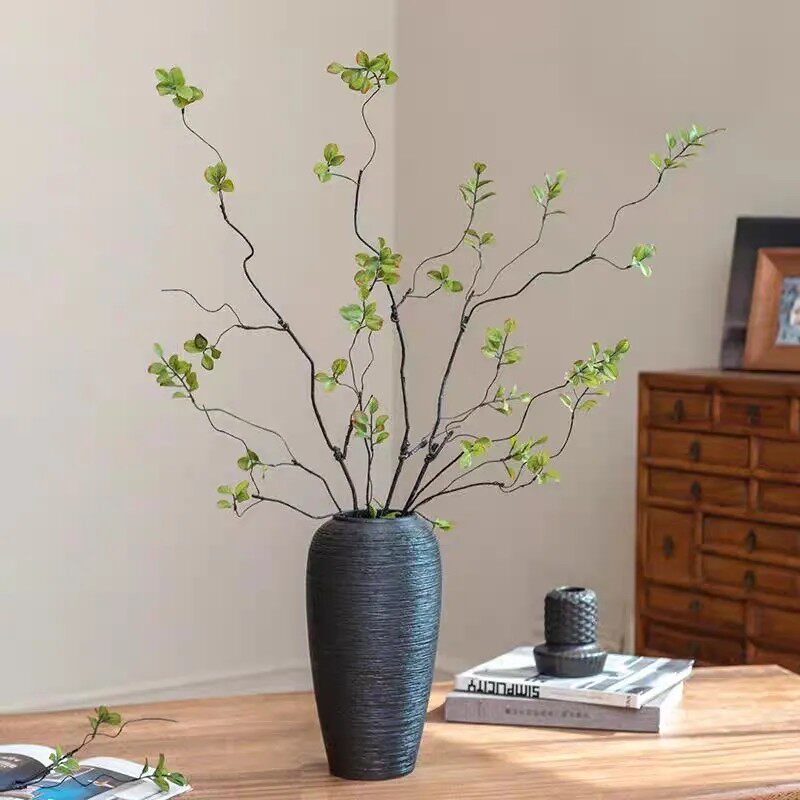 中式秋枫叶仿真花客厅餐桌摆件干花玄关装饰假花禅意枯枝插花绿植图片