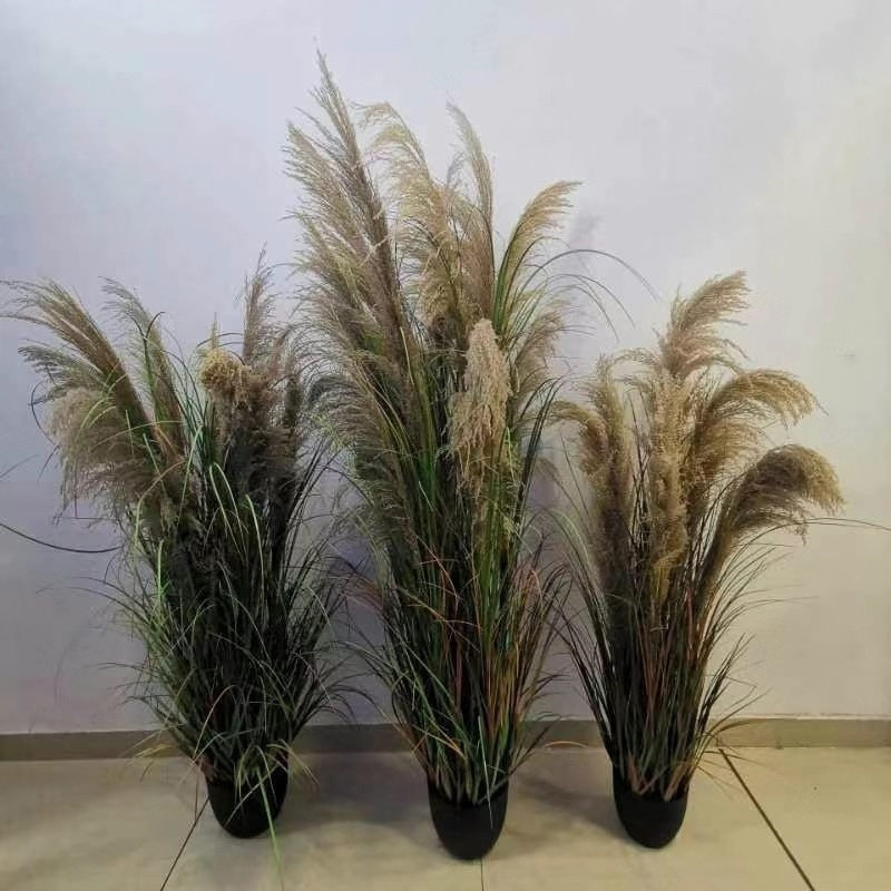 仿真芦苇草植物造景装饰摆件家居客厅办公室落地假花绿植盆栽摆件