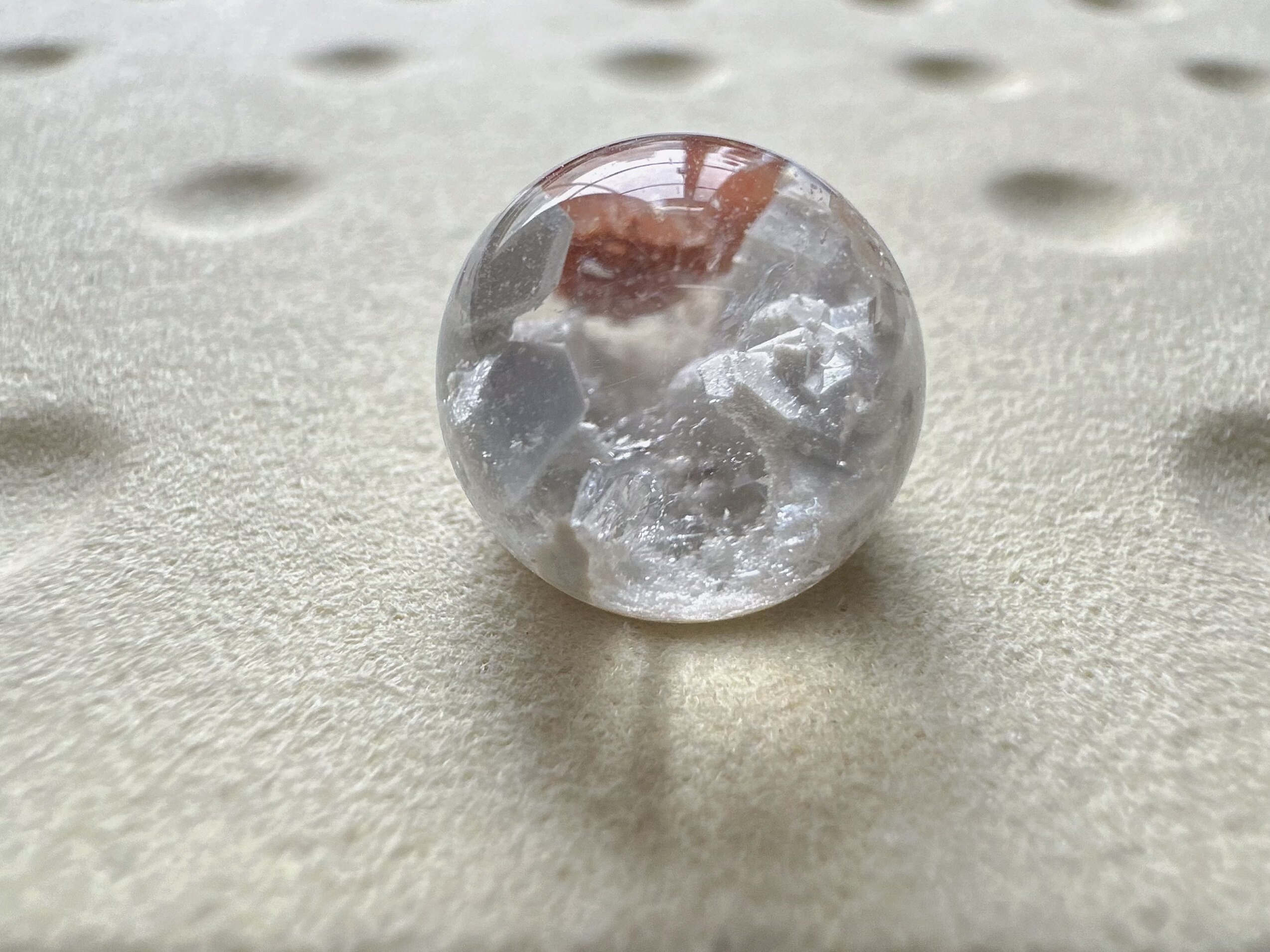 精品&middot;白红方解石共生（15.5mm)