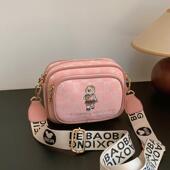 北包包欧美时尚 休闲单肩斜挎包卡通小熊包包女士通勤百搭小众女包