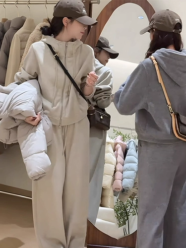 Весенняя толстовка, спортивный костюм, весенний комплект, изысканный стиль, 2025 года