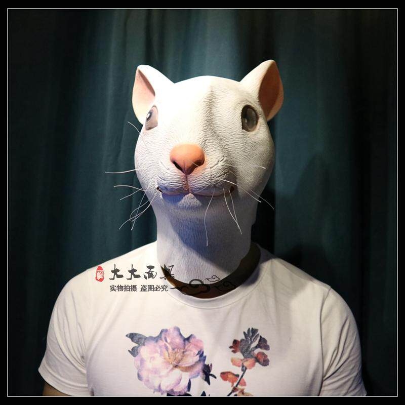 年会演出老鼠面具cos动物头套猩猩猪八戒老虎毛驴鸭子马头表演道
