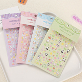 萌宠5D浮雕指甲贴儿童女孩立体贴纸宝宝装 饰美甲自粘贴画