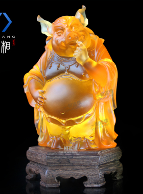 琉璃摆件送朋友招财生肖猪