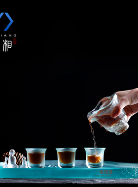 琉璃整套加厚水晶茶盘