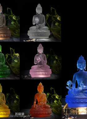 一相琉璃药师像居家摆件药师