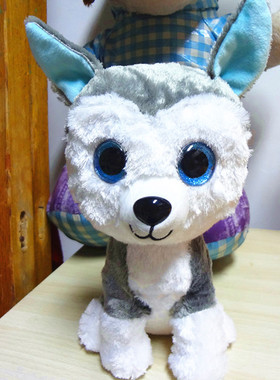 可爱大号毛绒玩具灰色哈士奇公仔男女送朋友生日礼物包邮卡通儿童