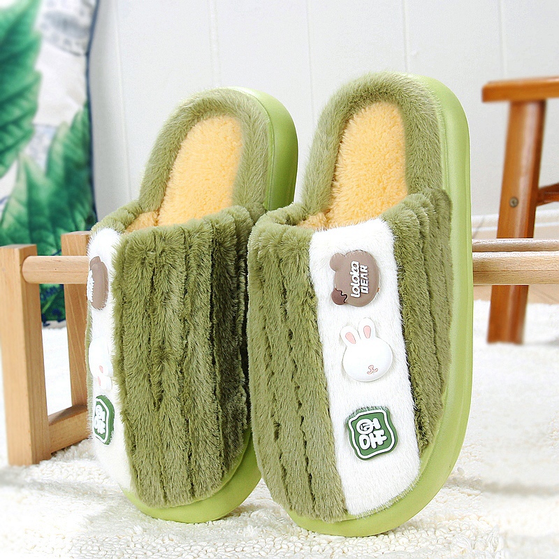 路路佳保暖居家室内宿舍棉拖鞋