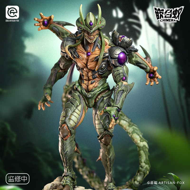 匠狐嵌合蚁三方沙鲁雕像