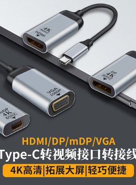 type-C转HDMI短线usb3.1高清4K转换器电脑转接头DP1.4线MacBook