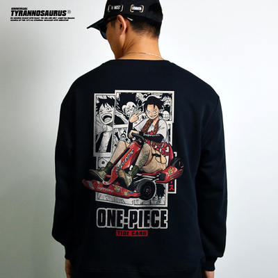 印花潮牌海贼王长袖卫衣动漫