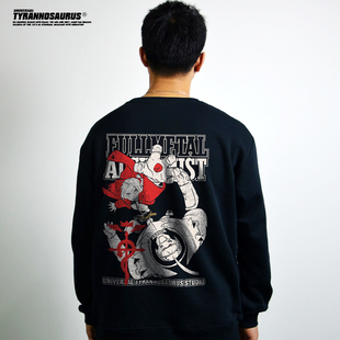 暴龙工作室动漫钢之炼金术师联名套头圆领长袖卫衣秋冬季男女潮牌