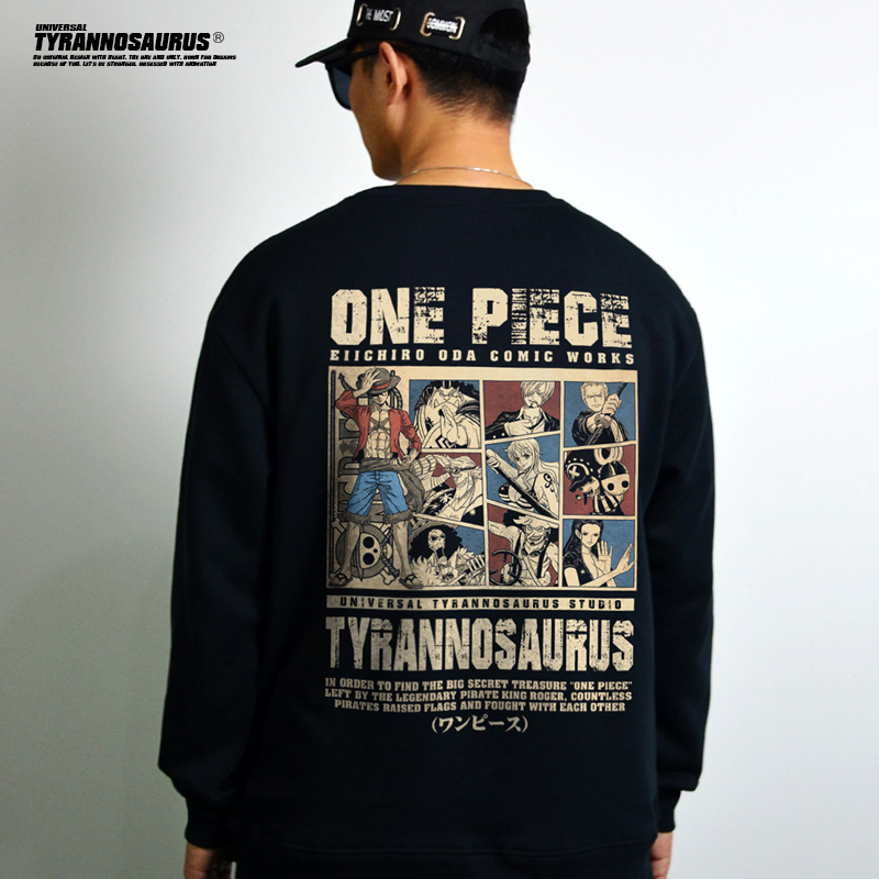 印花潮牌海贼王圆领卫衣动漫
