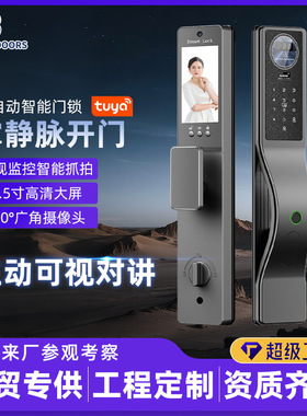 全自动人脸识别密码锁指纹锁家用智能锁门锁electronic lock