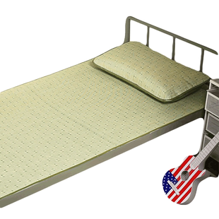 夏季凉席三件套亚草席轻薄草席可折叠学生宿舍单人席子1.51.8m床