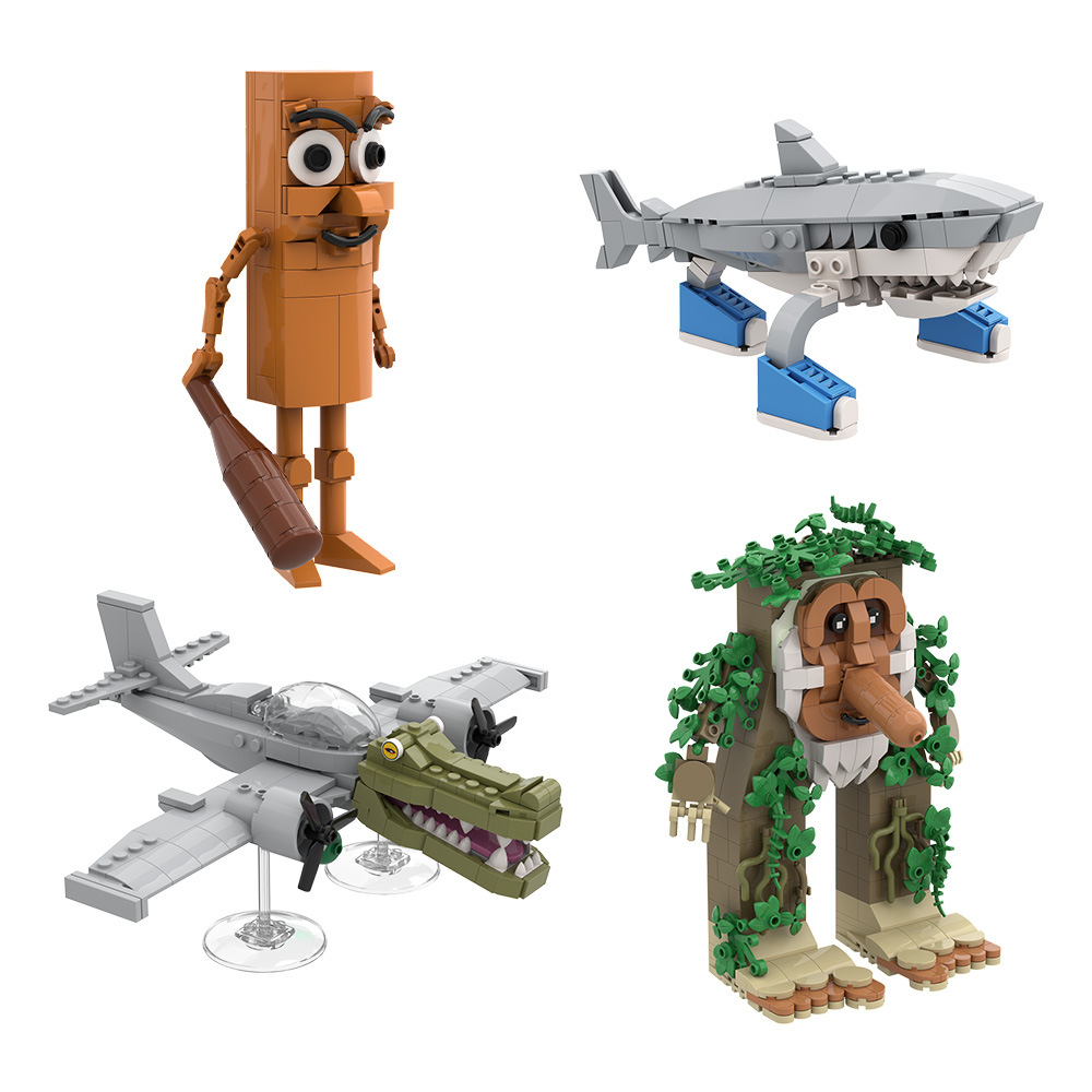 AI脑腐动物AI山海经生物玩偶积木