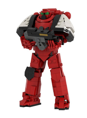 【高砖零件】游戏战锤40K血鸦星际战士MOC-205030拼装积木玩具