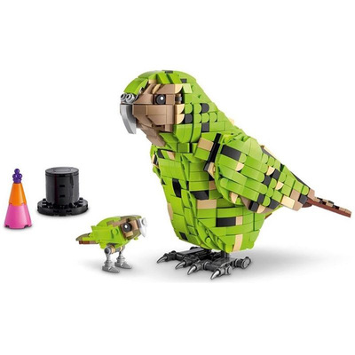 新西兰鸮鹦鹉小雏鸟动物鸟类积木