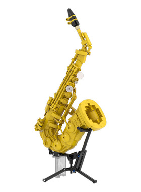 【高砖零件】萨克斯风爵士音乐乐器模型MOC-229479拼装积木玩具