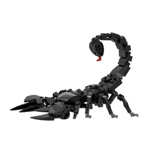 【高砖零件】黑蝎子帝王蝎毒蝎昆虫节肢动物模型MOC拼装积木玩具