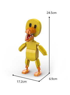 BuildMOC游戏Roblox彩虹朋友黄色朋友怪物模型玩偶拼装积木玩具