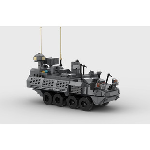 美国M1256A1斯特赖克装甲运兵车军事模型MOC-163907拼装积木玩具