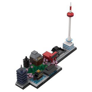 【高砖零件】日本京都天际线神社寺庙模型MOC-202184拼装积木玩具