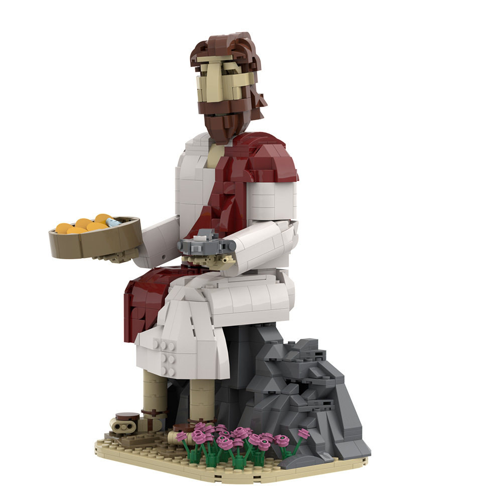 先知五饼二鱼喂饱众人奇迹积木