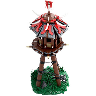 魔兽争霸世界兽族箭塔瞭望塔防御塔建筑MOC-57715拼装积木玩具