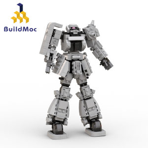 BuildMOC拼装积木玩具机动战士高炮兵达MS-06F扎古机体机器人机甲