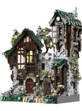 【高砖零件】中世纪奇幻城堡守门人建筑MOC-211440拼装积木玩具