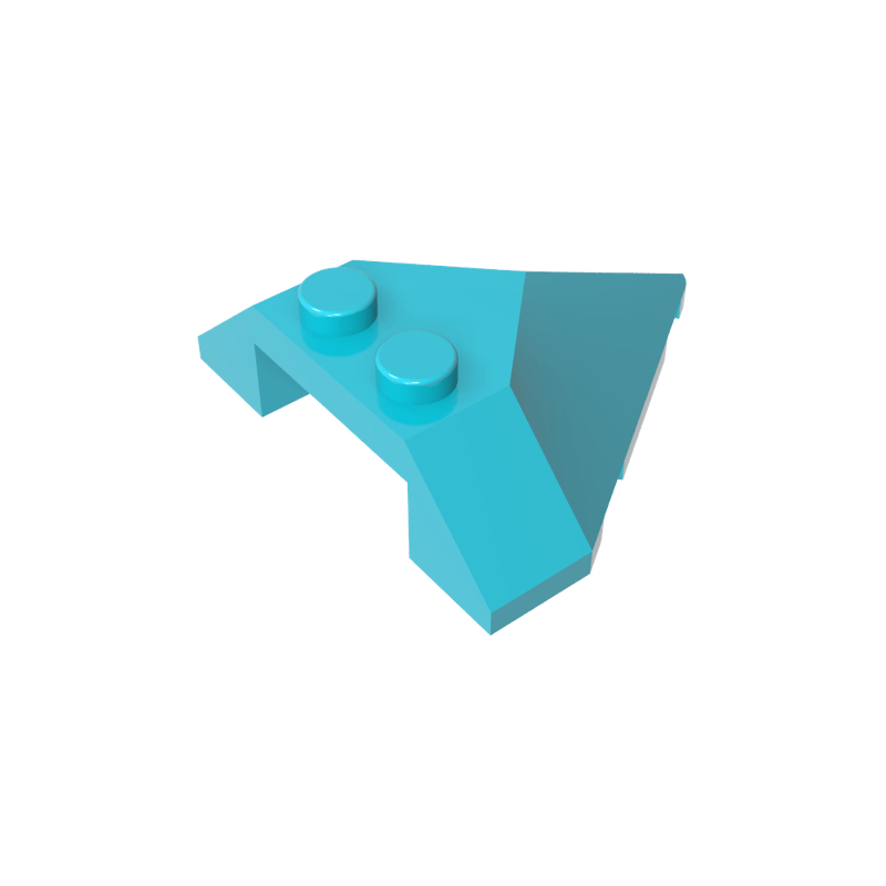 高砖积木零件GDS-1076配件4x4x1尖型楔形件兼容22391拼插MOC散件