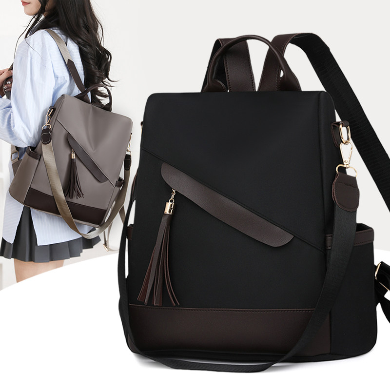 牛津帆布双肩包女2025新款时尚百搭旅行轻便女士背包小包通勤书包,箱包皮具/热销女包/男包,双肩背包,淘宝优惠券,粉丝福利购,淘宝优惠卷