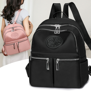 超火包包休闲双肩包女包2025新款轻便大容量小背包尼龙牛津布书包