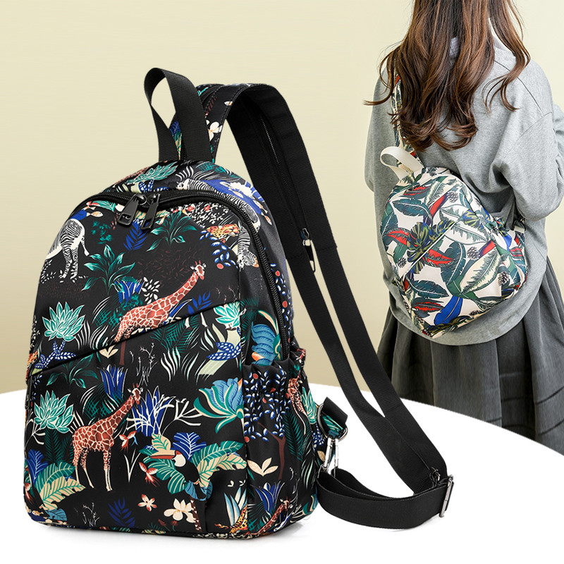 轻便旅游双肩包女2025新款时尚洋气女士背包牛津布休闲外出旅行包