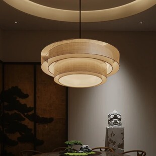 新中式会所吊灯高档酒店中餐厅羊皮纸吊灯火锅店包厢卡座大厅大灯