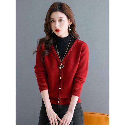 假两件毛衣女士内搭半高领打底衫2025年秋冬新款宽松套头针织上衣