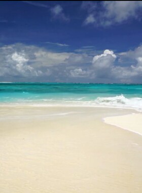 白色沙滩海洋真实风景电脑动态壁纸桌面视频win7 8 10高清1920