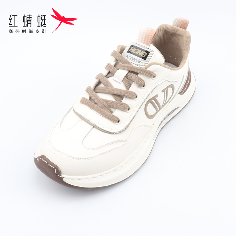 红蜻蜓男鞋运动休闲鞋新款真皮轻便跑步鞋透气男款皮鞋断码清仓