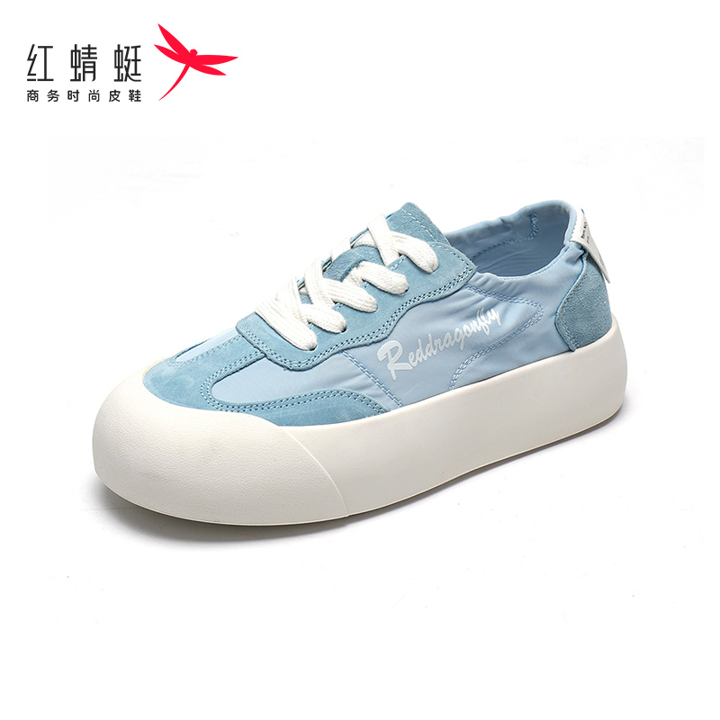 红蜻蜓女单鞋秋冬透气防臭帆布鞋休闲布鞋软底平底板鞋断码清仓