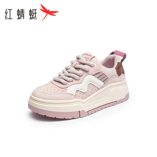 红蜻蜓女鞋春秋女士厚底