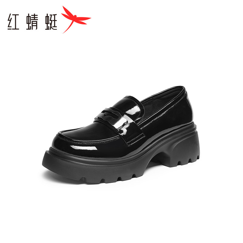 红蜻蜓妈妈鞋秋季新款舒适一脚蹬平底鞋软底中老年女单鞋断码清仓