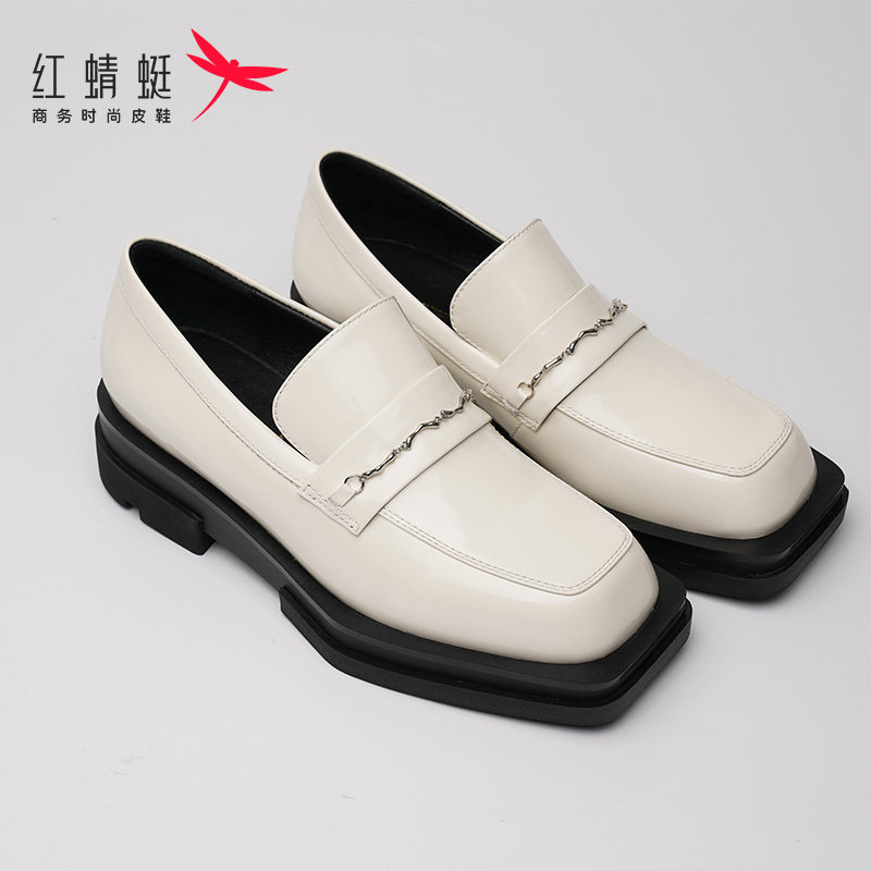 红蜻蜓女鞋春季乐福鞋女漆皮小皮鞋高跟粗跟单鞋厚底单鞋断码清仓,女鞋,浅口单鞋,淘宝优惠券,粉丝福利购,淘宝优惠卷