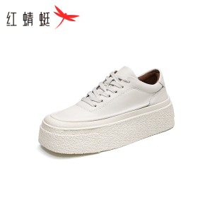 红蜻蜓厚底板鞋女春夏季时尚软底百搭小白鞋运动休闲鞋断码清仓
