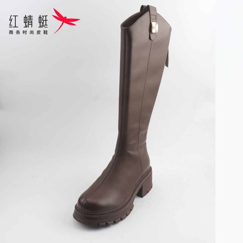 红蜻蜓长筒靴秋冬季女靴长靴女鞋