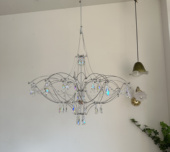 茶栗法式 中古吊灯美式 复古萤火虫水晶灯过道玄关水晶灯阳台床头