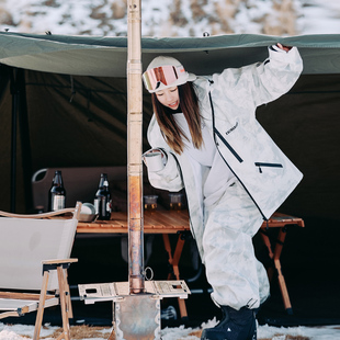 ZACHARIAH新款23-24白雪山滑雪服套装防风防水保暖迷彩雪衣雪裤女