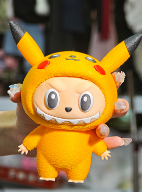 皮卡丘拉布布呆萌可爱桌面摆件3D打印手办摆件潮玩礼物