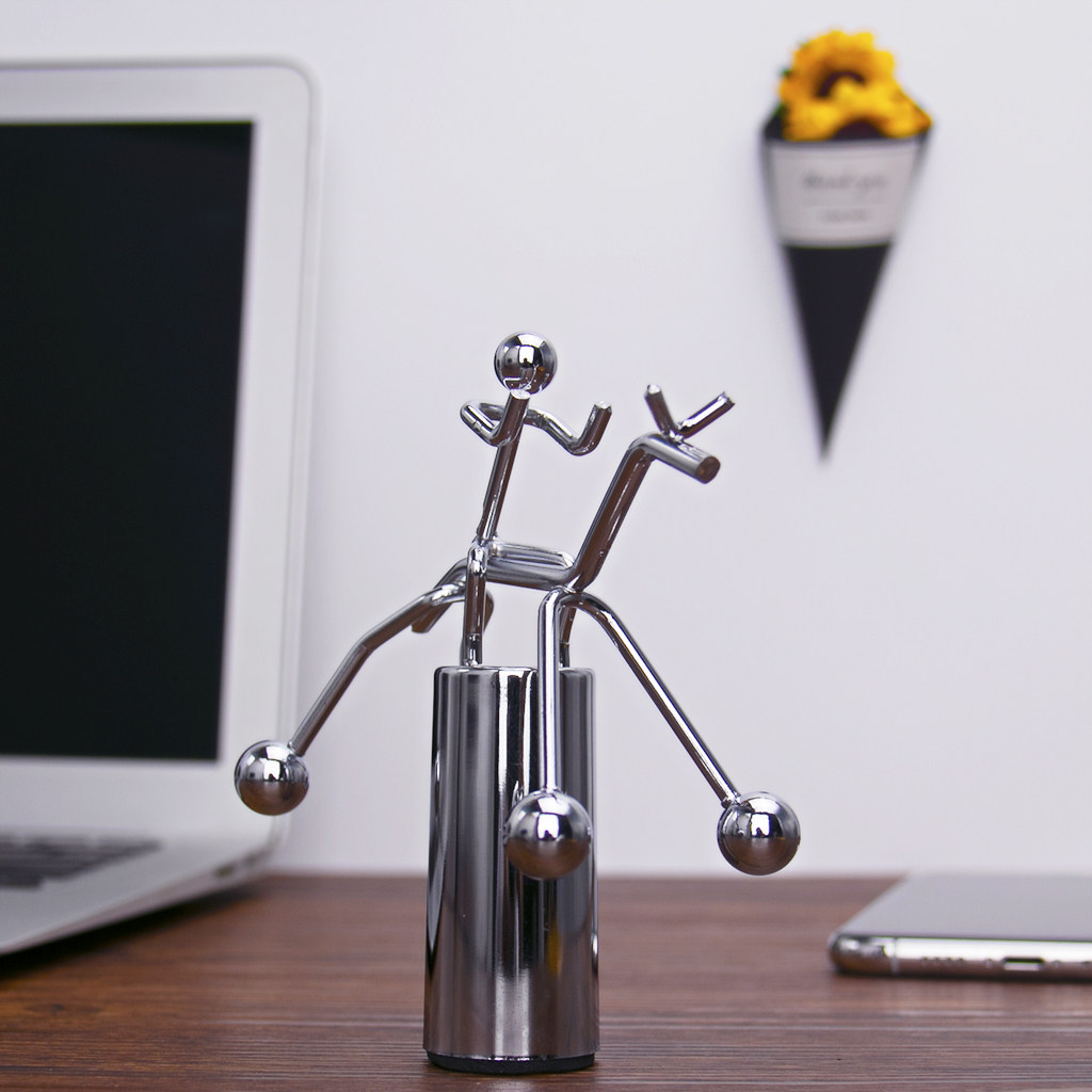 牛顿摆单摆波电视柜摆件不倒翁玩具悬浮科技感解压桌面办公桌装饰