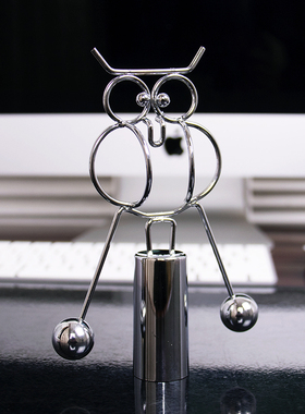 创意猫头鹰小摆件家居客厅酒柜书柜桌面房间软装饰品轻奢高档怀旧